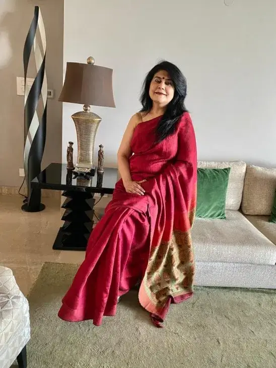 Navratri in Red Saree
