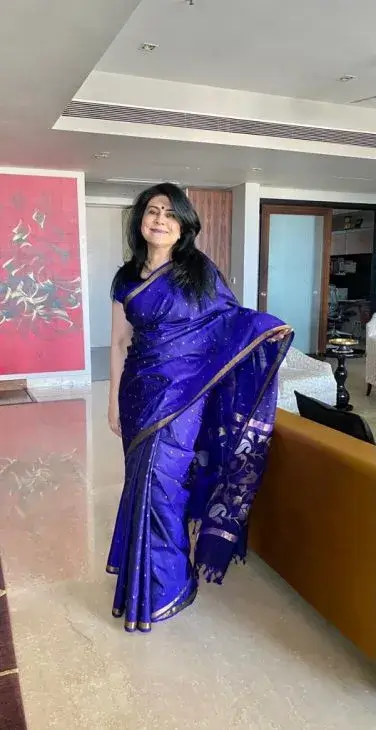 Navratri in Purple Saree